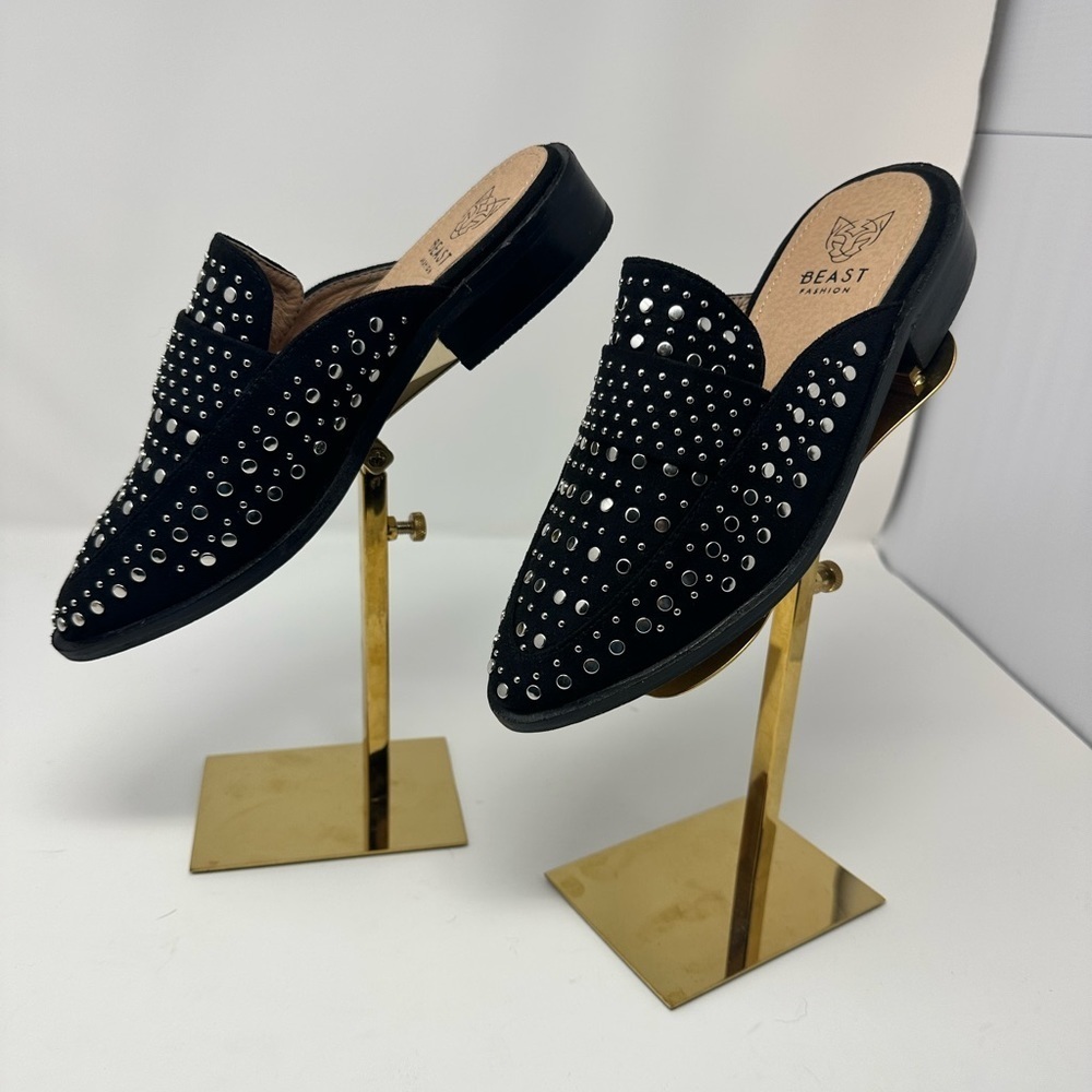 Like new Beast Fashion Velvet Studded mules - Picture 4 of 7
